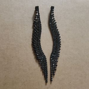 Black "Diamond" Dangle Earring